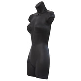 Female Full Size Black Hanging Body Form Display Mannequin left front